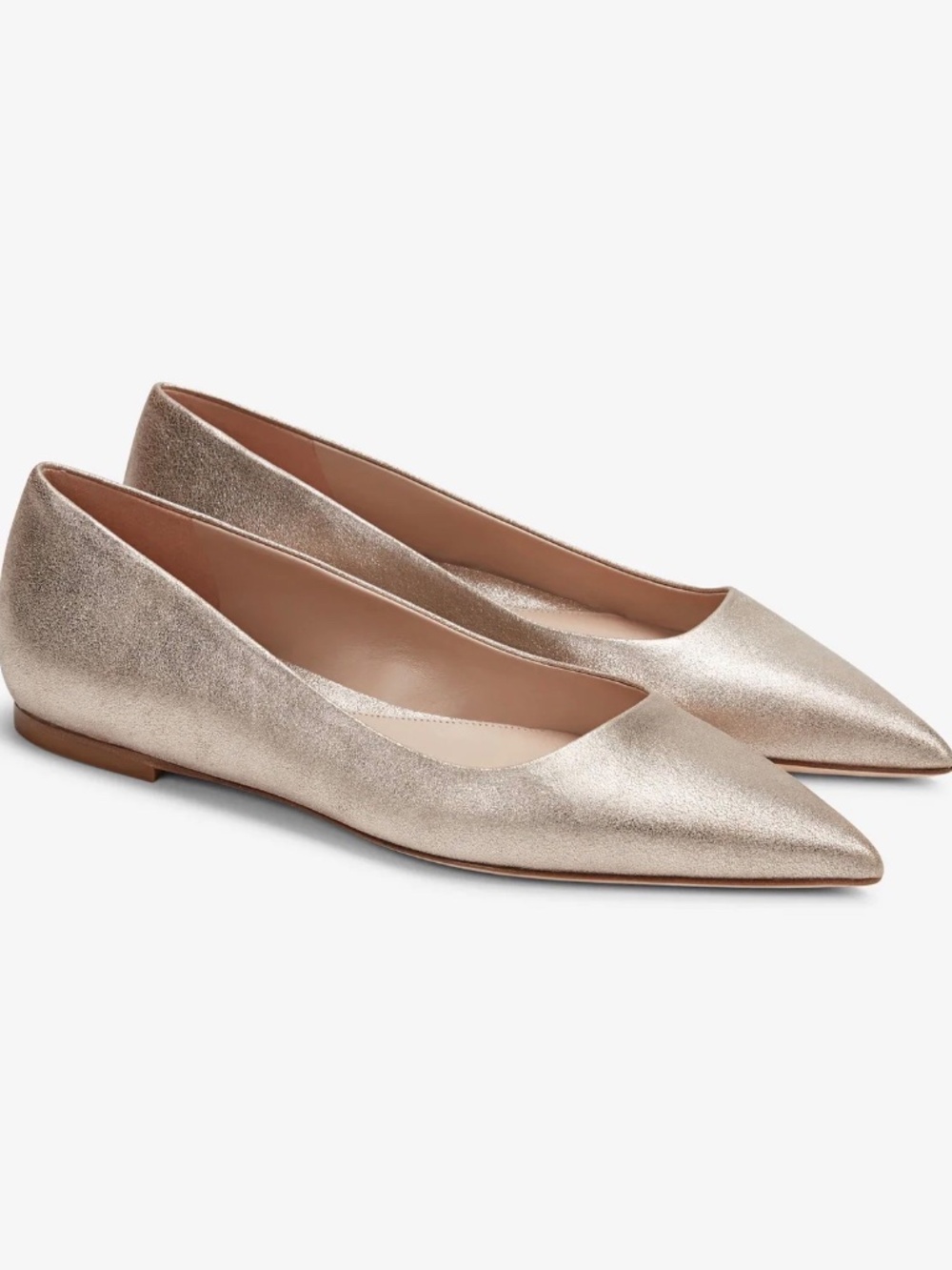 M.m.la fleur Rowan metallic suede flat in prosecco - Picture 6 of 9